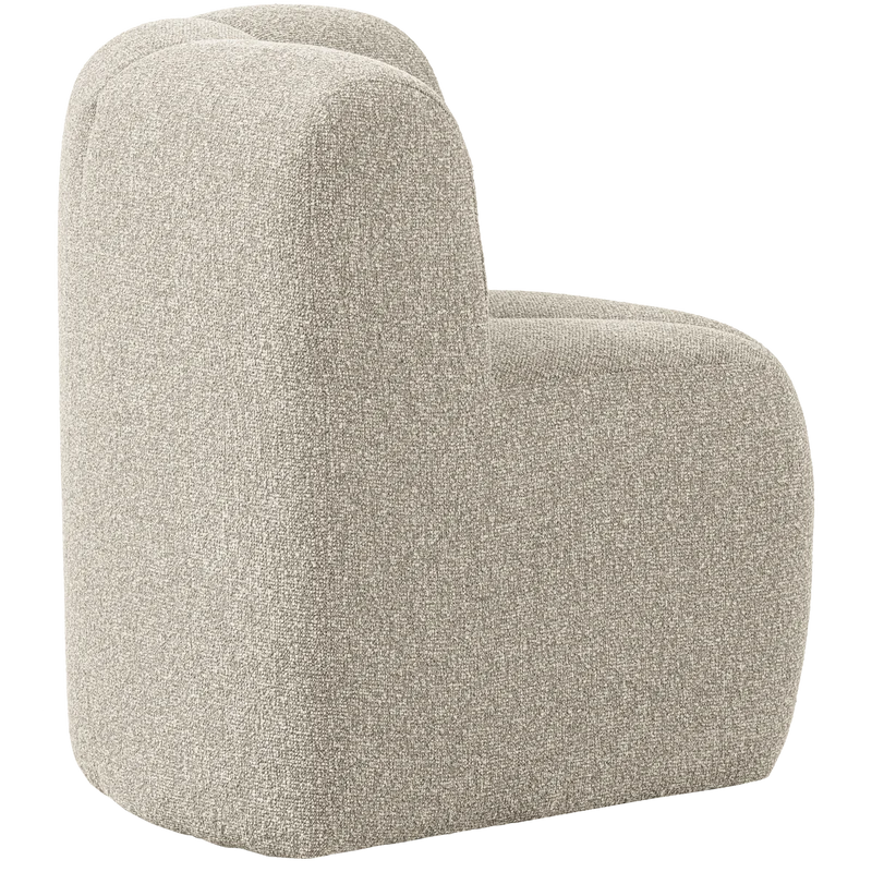 Mojo essbank eck mit rückenlehne bouclé beige melange