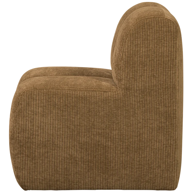 Mojo essbank 84 cm mit rückenlehne gerippter honinggelb