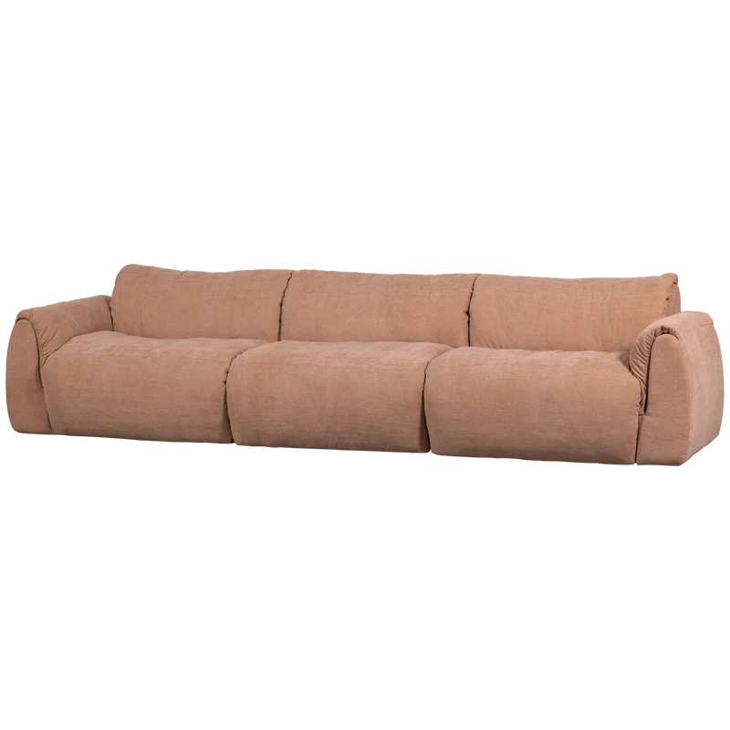 Baggy 3-sitzer gewebte chenille altrosa