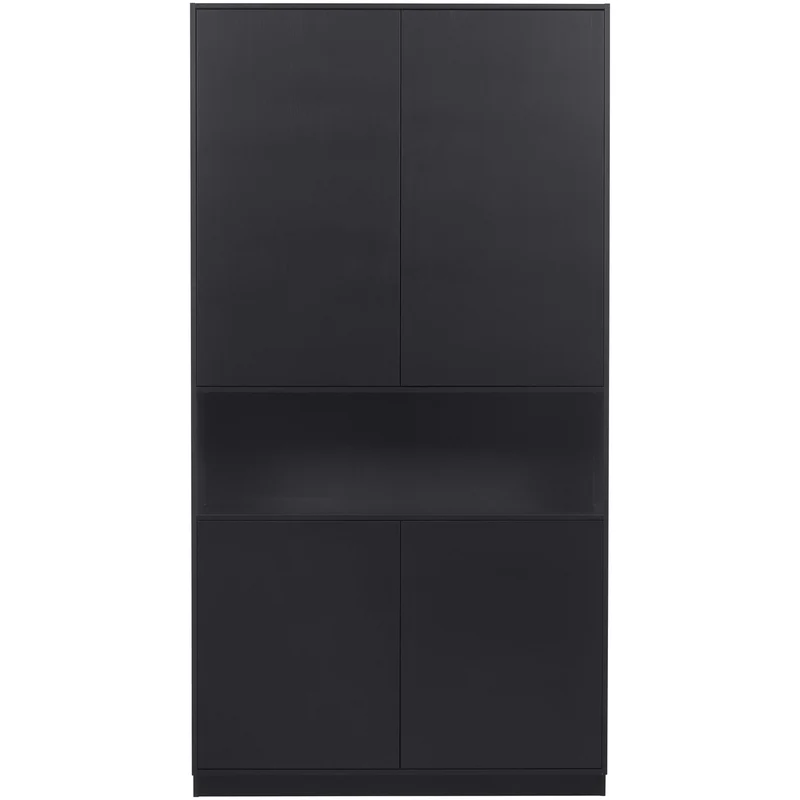 Finca stauschrank 110 cm holz tiefschwarz