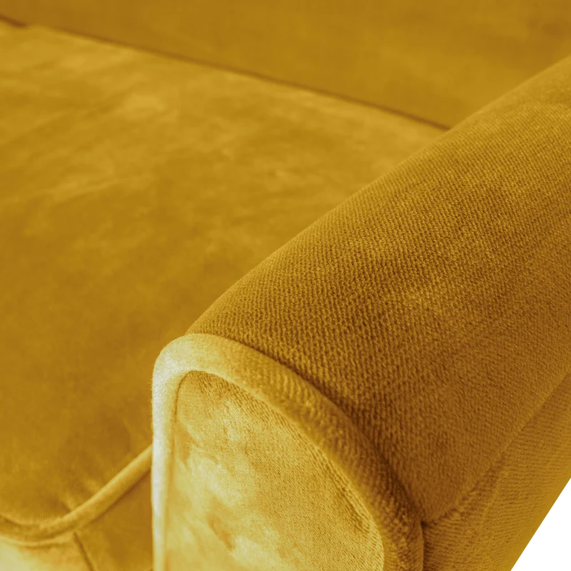 Rocco xl sofa 230 cm samt ocker