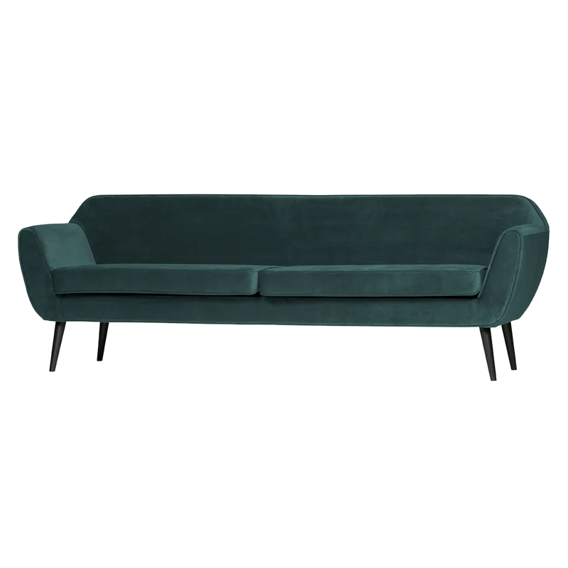 Rocco xl sofa 230 cm samt blaugrün
