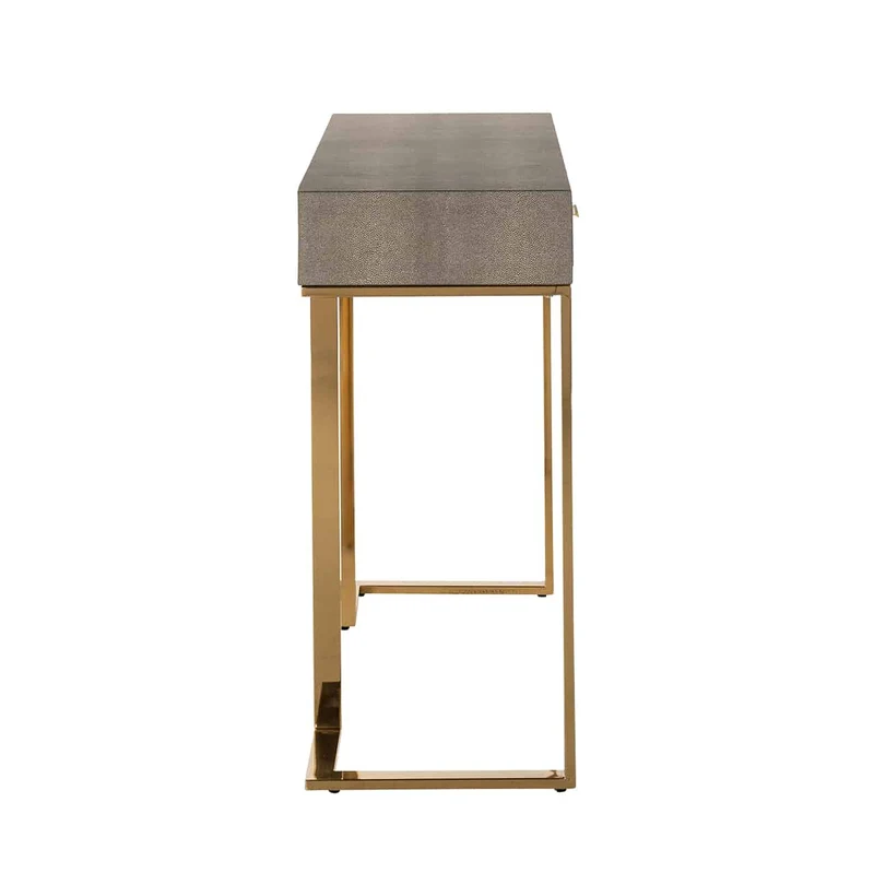 Konsole Gold, Wandtisch mit Schubladen, Konsole 2 Schubladen Gold, Breite 110 cm