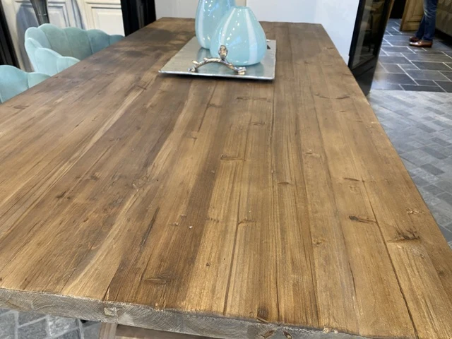 Tisch Naturholz-braun, Esstisch Naturholz, Tisch Massivholz, Breite 224 cm
