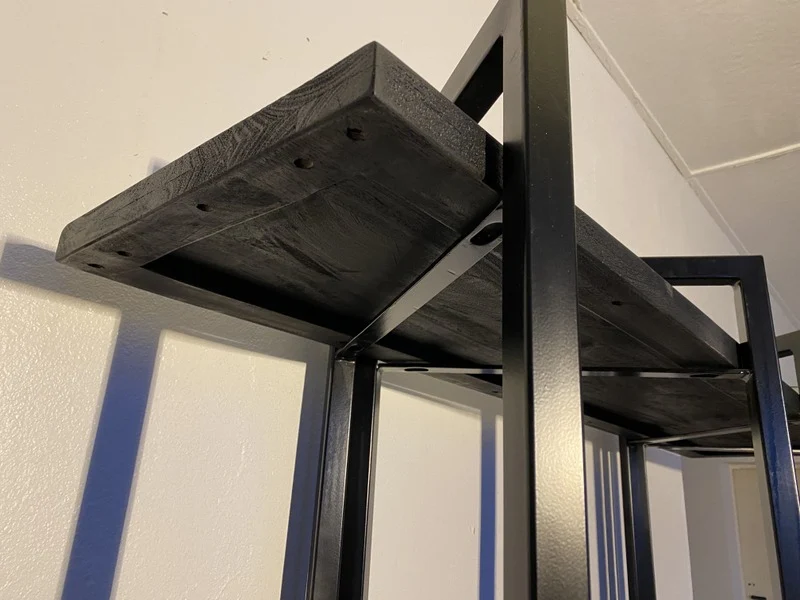 Bücherregal schwarz, Regal schwarz Industriedesign, Breite 160 cm