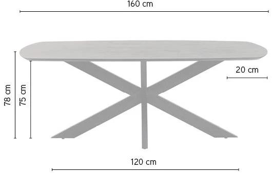 Tisch oval Massivholz braun, Esstisch braun Metall-Gestell schwarz, Breite 160 cm