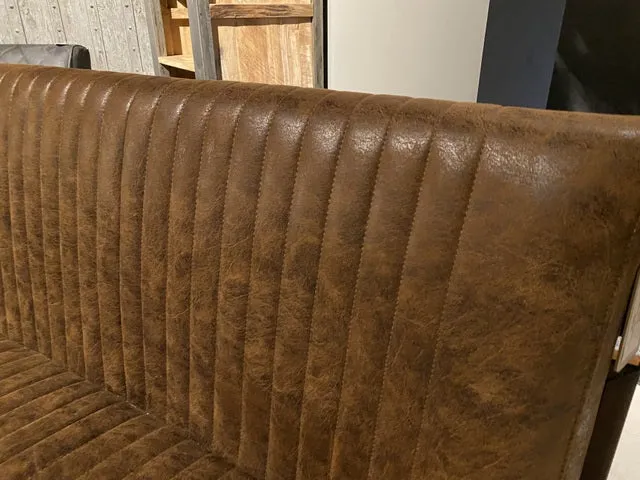 Sitzbank cognac, Bank cognac, Sitzbank in vier Farben, Breite 155 cm