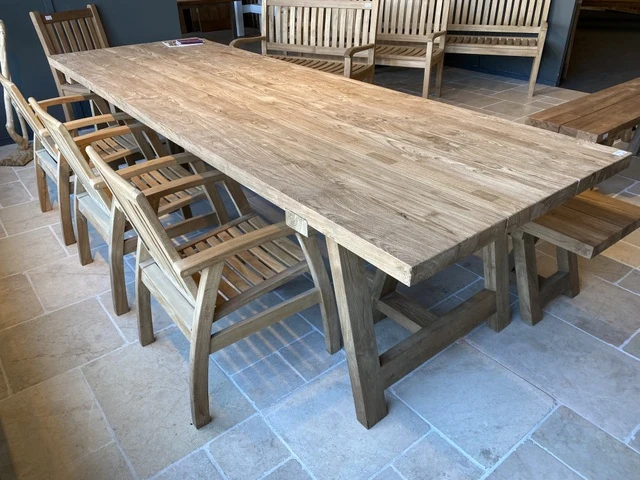 Gartentisch Teakholz, Tisch Teak, Esstisch Teak, Länge 300 cm