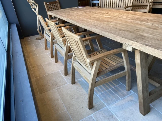 Gartentisch Teakholz, Tisch Teak, Esstisch Teak, Länge 300 cm