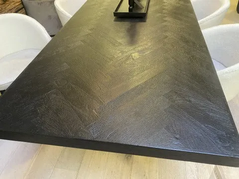Esstisch schwarz, Tisch schwarz, Länge 300 cm