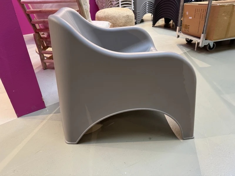 Gartensessel taupe-grau, Gartenlounge-Sessel grau