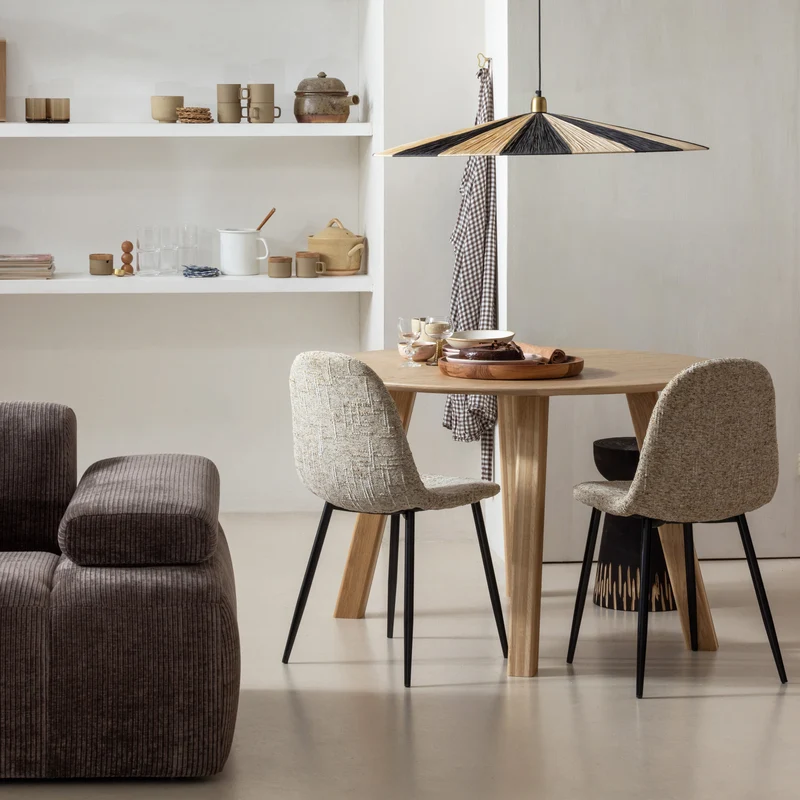 2er set - Haarlem 4-position fusse eiche transparent