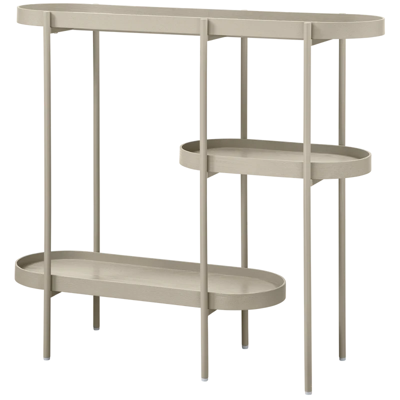 Noan beistelltisch holz/metall antik beige