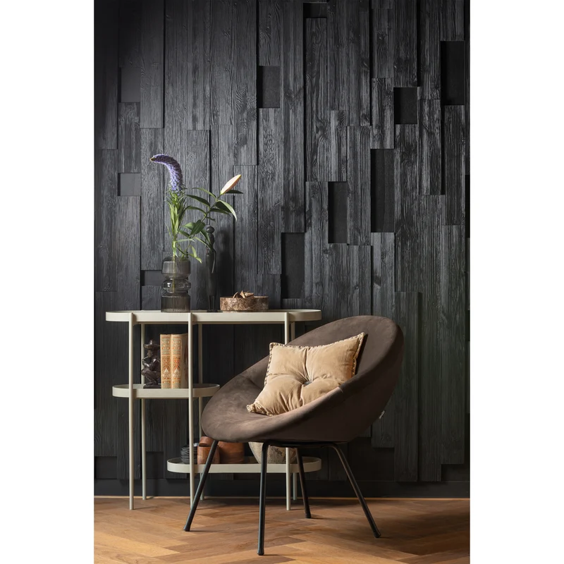 Noan beistelltisch holz/metall antik beige