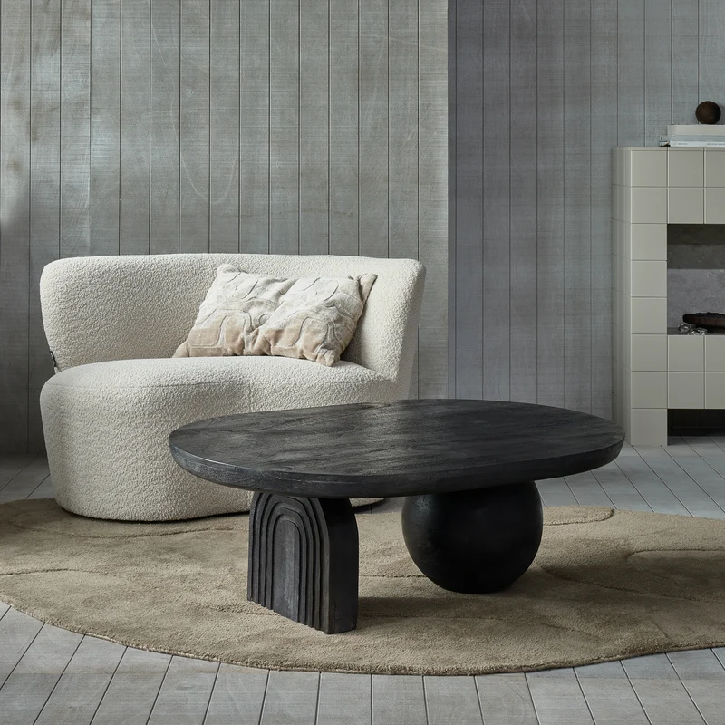 Steppe couchtisch mango holz schwarz