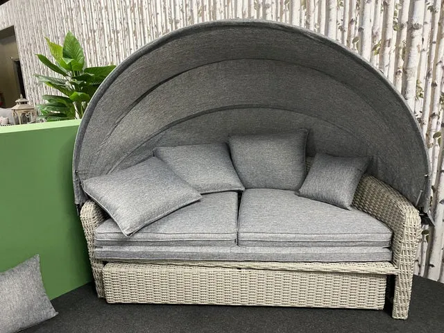 Lounge Kugel, Lounge Garten-Bett grau, Lounge rund (AUSVERKAUFT)