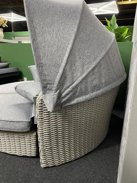 Lounge Kugel, Lounge Garten-Bett grau, Lounge rund (AUSVERKAUFT)