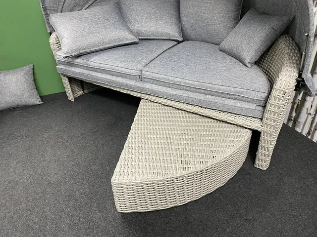 Lounge Kugel, Lounge Garten-Bett grau, Lounge rund (AUSVERKAUFT)