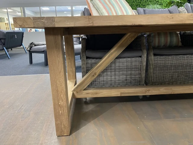 Esstisch Teak, Gartentisch Holz massiv, Länge 240 cm
