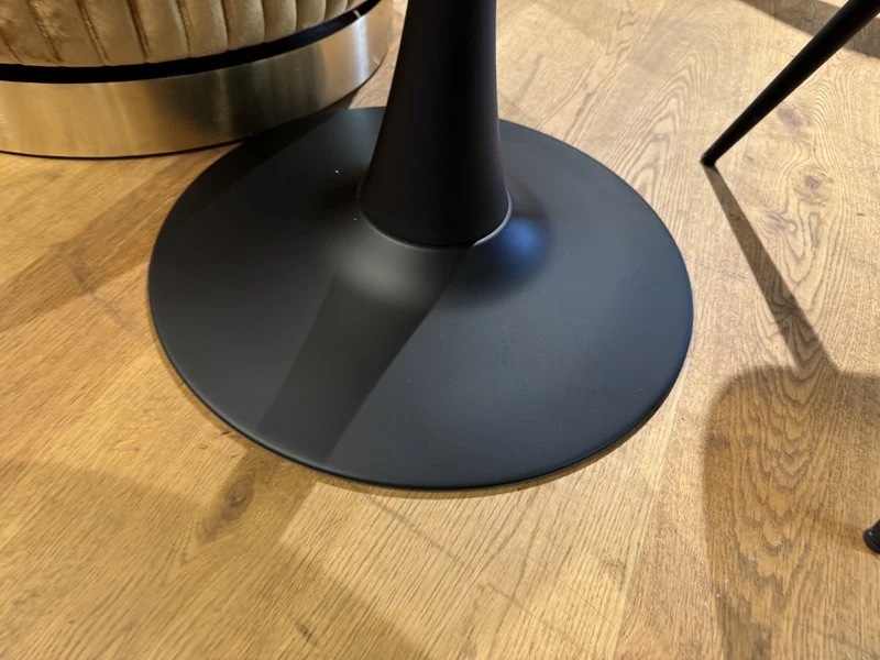 Bistrotisch rund Keramik-Metall, Bistrotisch weiß-grau rund, Durchmesser 70 cm