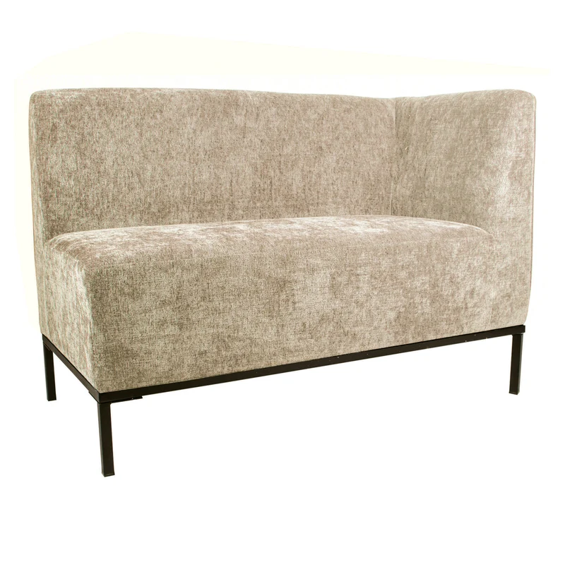 Bank gepolstert, Sitzbank anthrazit, Bank anthrazit rechts, Breite 130 cm