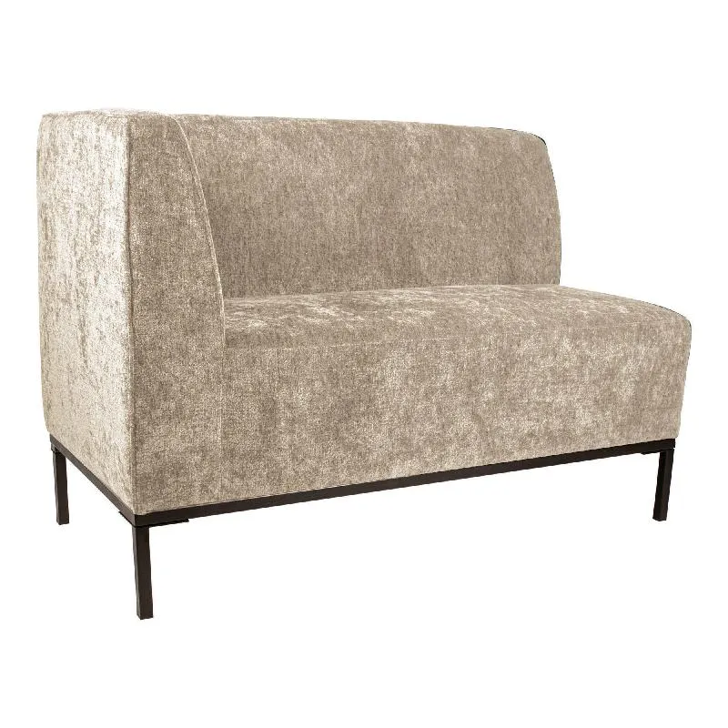 Bank gepolstert, Sitzbank anthrazit, Bank anthrazit links, Breite 130 cm