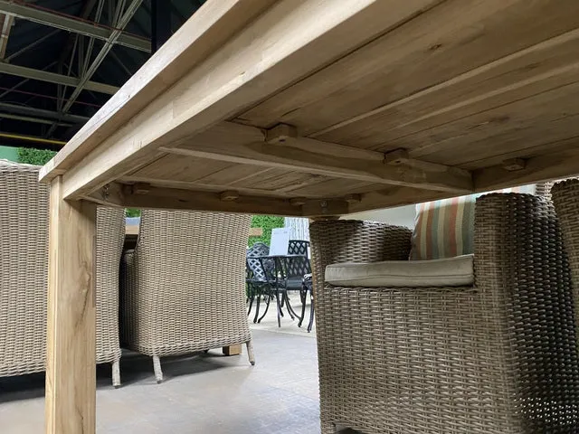 Esstisch Teak, Gartentisch Holz massiv, Länge 180 cm