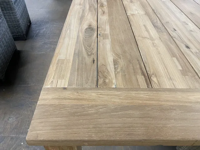 Esstisch Teak, Gartentisch Holz massiv, Länge 300 cm
