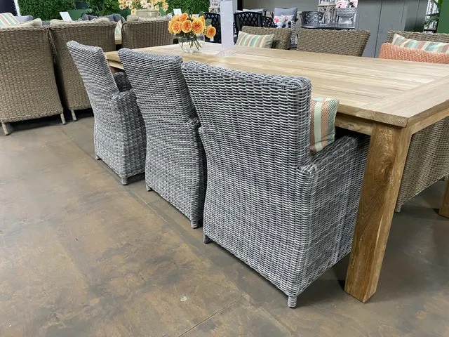 Esstisch Teak, Gartentisch Holz massiv, Länge 300 cm