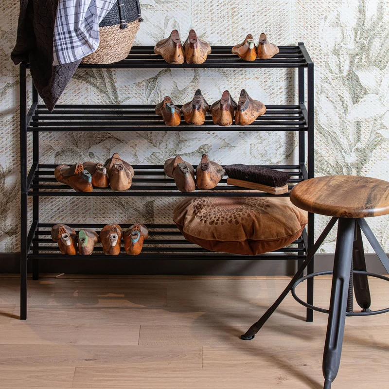 Ferro schuhregal metall schwarz
