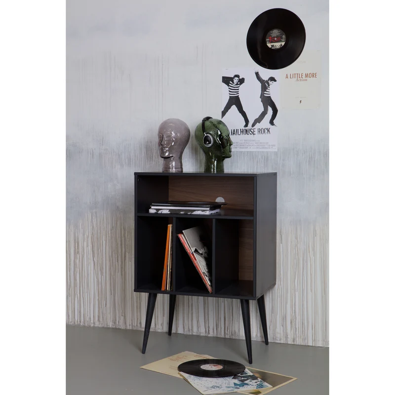 James schrank schwarz/walnuss