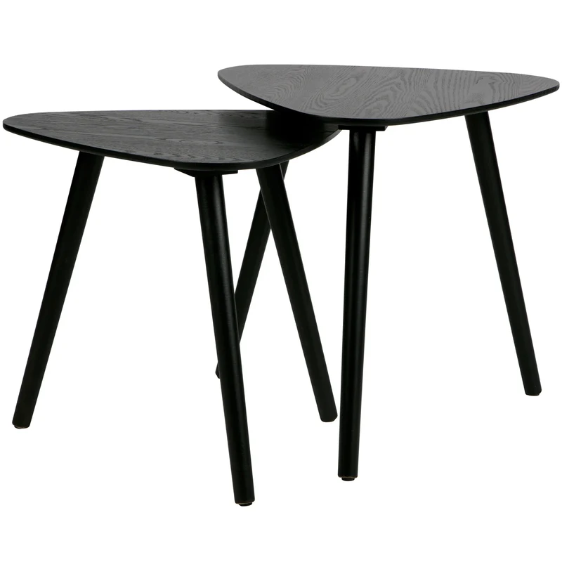 Set von 2 Nila sidetables holz schwarz