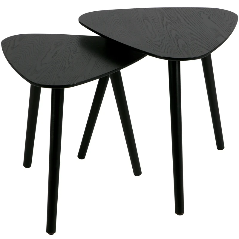 Set von 2 Nila sidetables holz schwarz