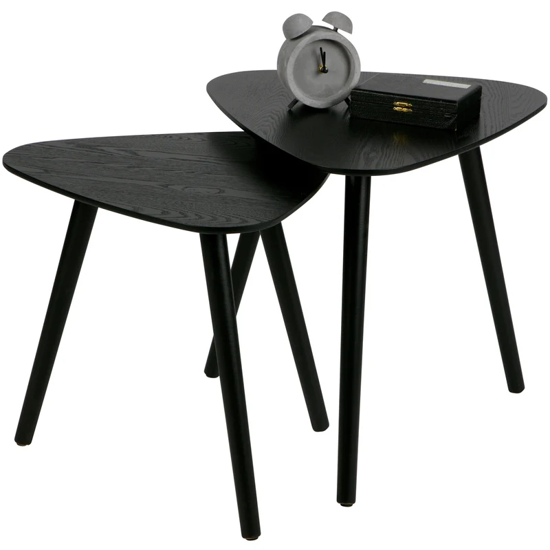 Set von 2 Nila sidetables holz schwarz