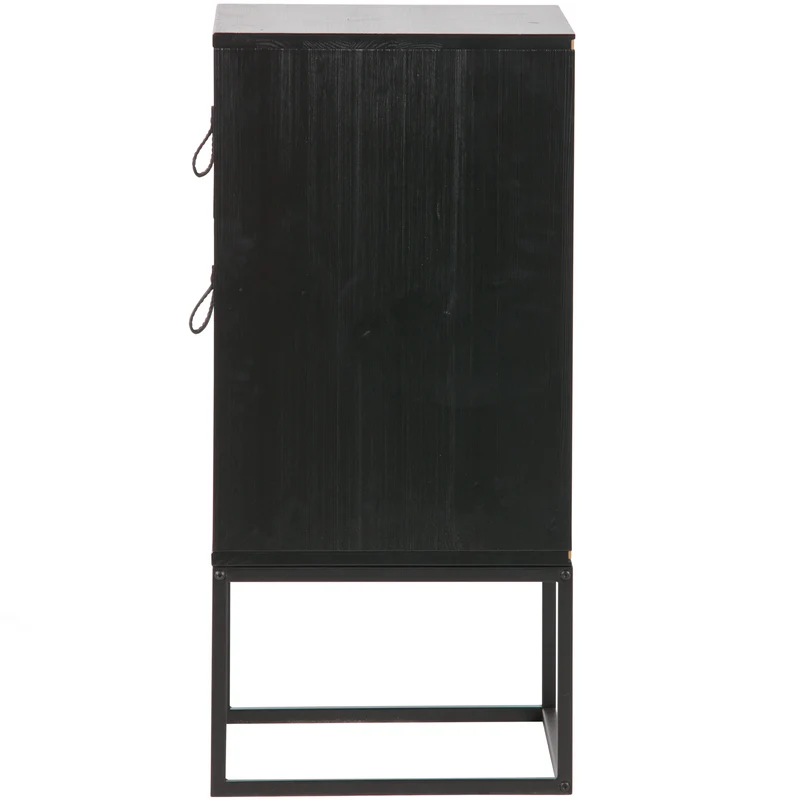 Zola nachtschrank mit schublad und tür schwarz