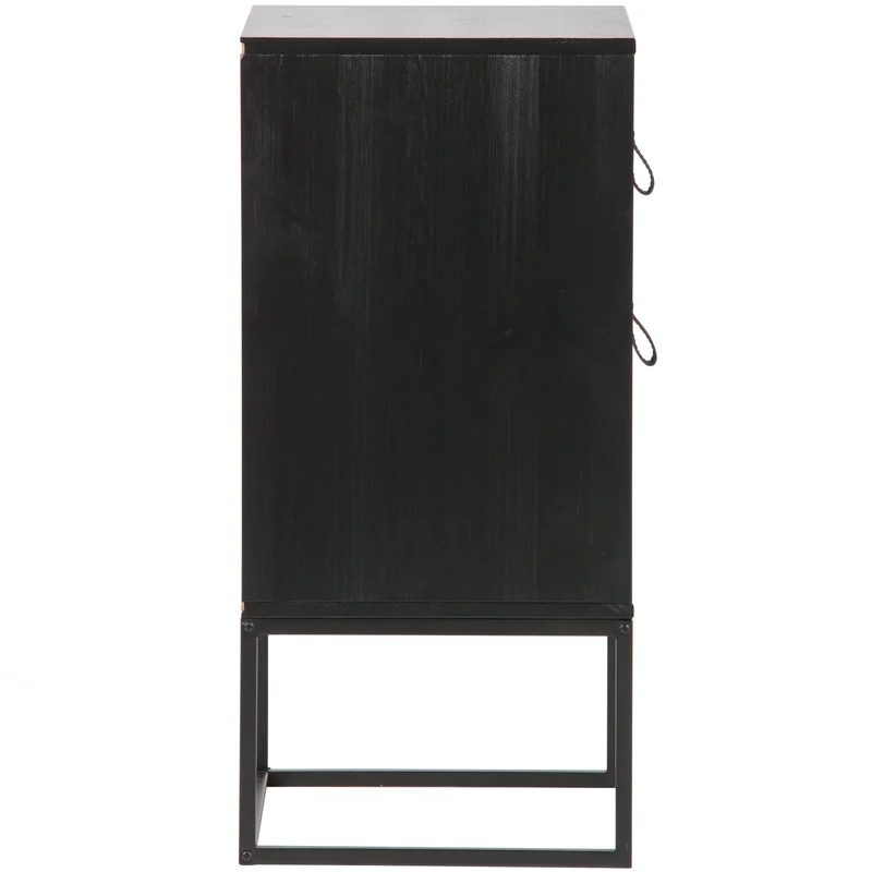 Zola nachtschrank mit schublad und tür schwarz