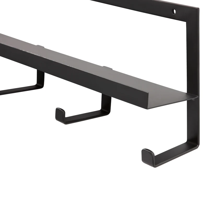 Quinn garderobe 5 haken schwarz