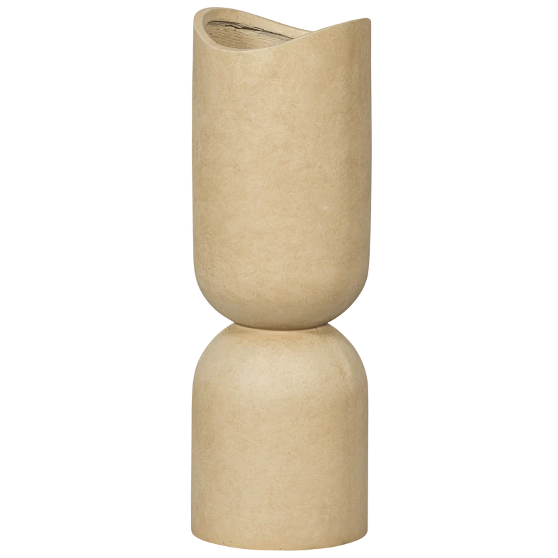 Mosi vase/pflanzgefäss fibre clay beige 75xø25 cm