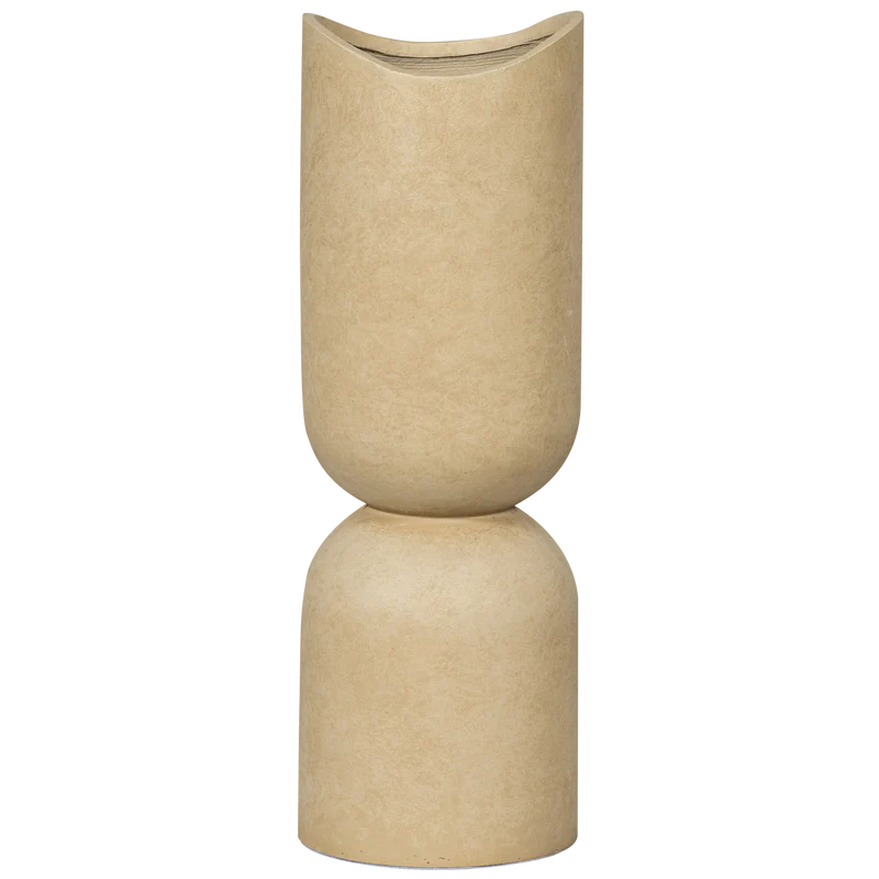 Mosi vase/pflanzgefäss fibre clay beige 75xø25 cm