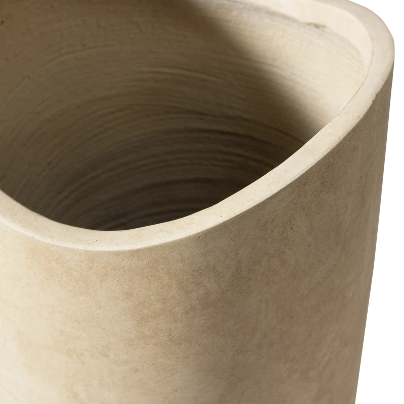 Mosi vase/pflanzgefäss fibre clay beige 75xø25 cm