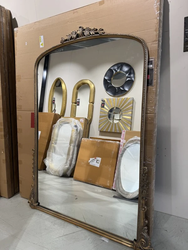 Wandspiegel XXL, Spiegel Antikgold, Wandspiegel Antikgold, Breite 165 cm