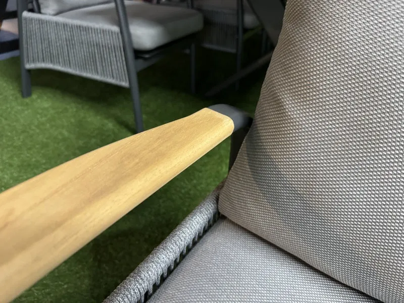 Gartenstuhl grau gepolstert, Gartenstuhl anthrazit Rückenlehne verstellbar