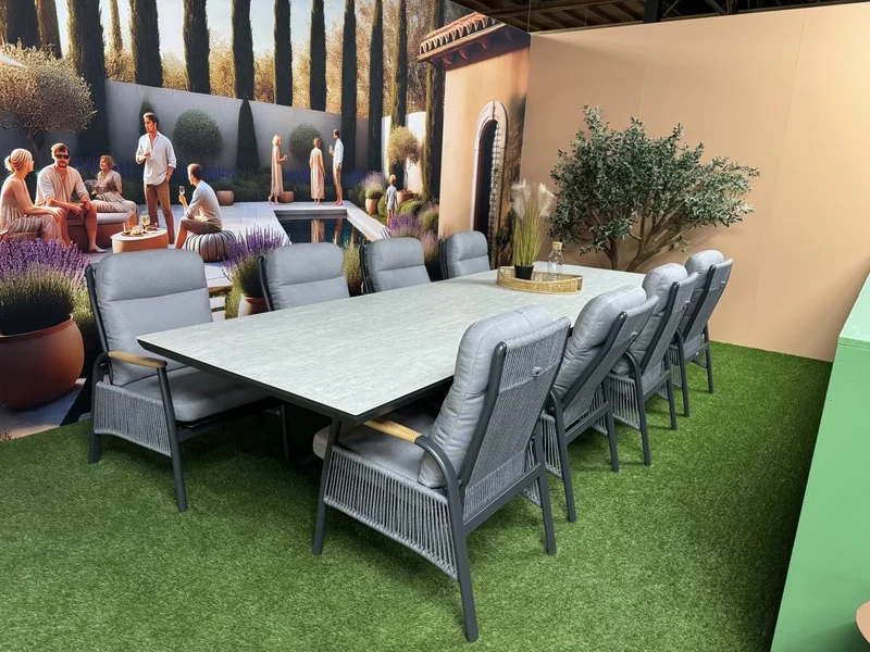 Gartentisch ausziehbar grau-anthrazit, Gartentisch Länge 340 cm