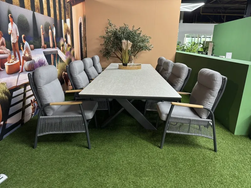 Gartentisch ausziehbar grau-anthrazit, Gartentisch Länge 340 cm