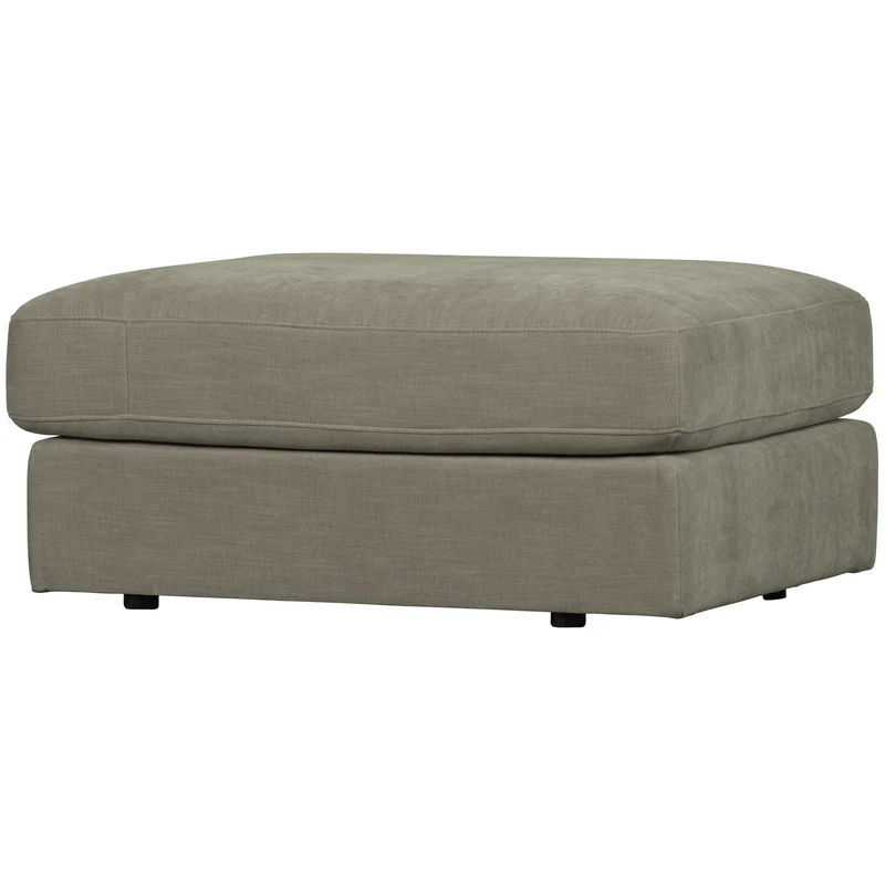 Family hocker gewebter stof warmgrau