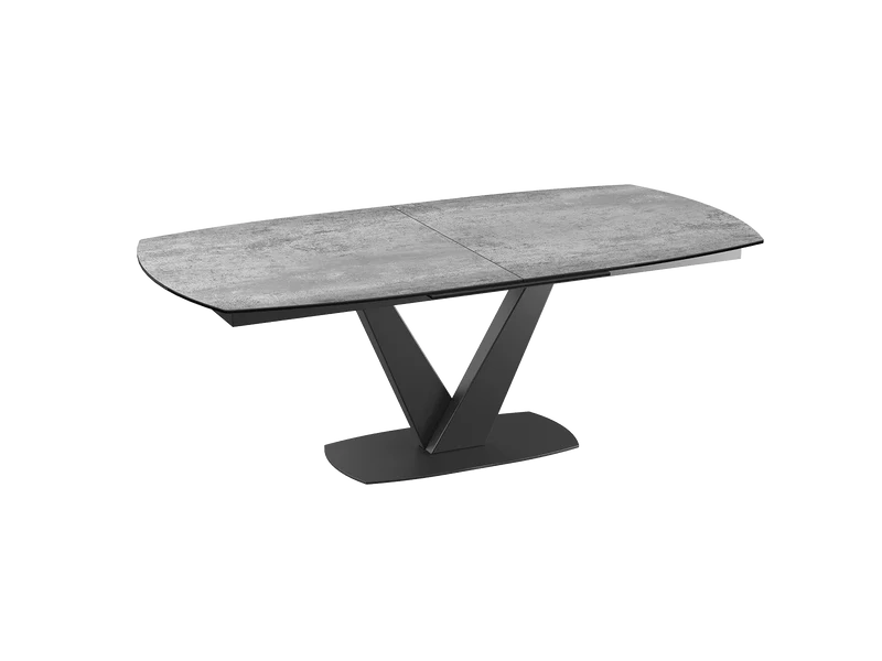 Esstisch grau Keramik-Tischplatte, Esstisch ausziehbar, Tisch Keramik Tischplatte grau, Tisch ausziehbar grau, Breite 200-260 cm