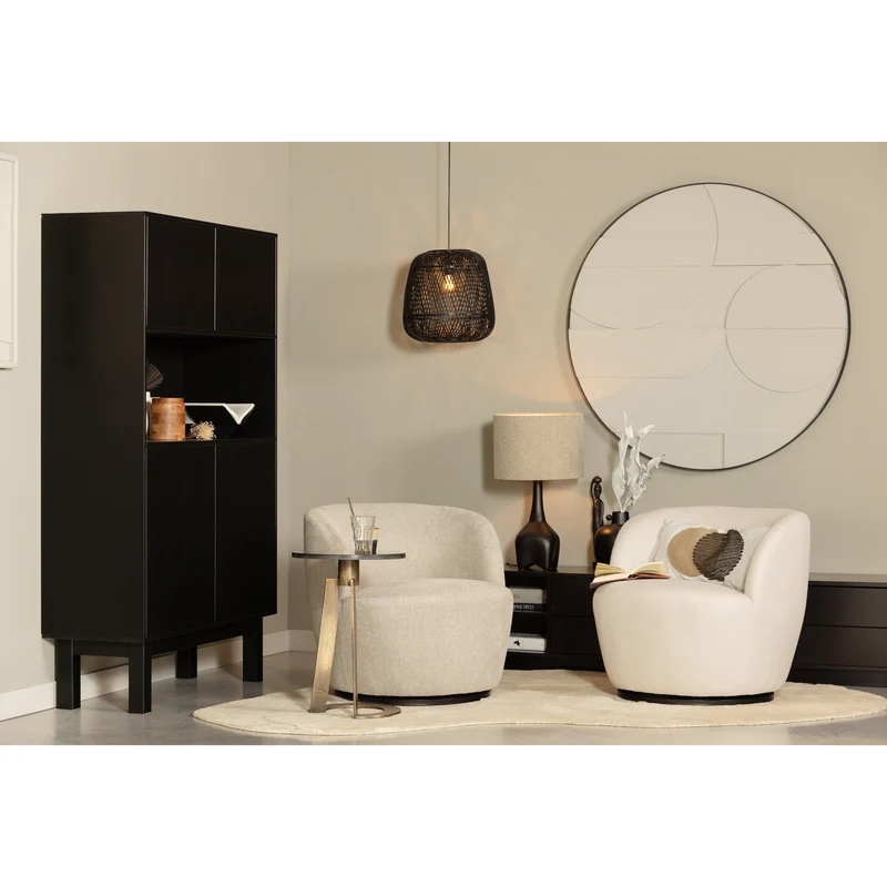 Finca büfett/bar schrank holz tiefschwarz