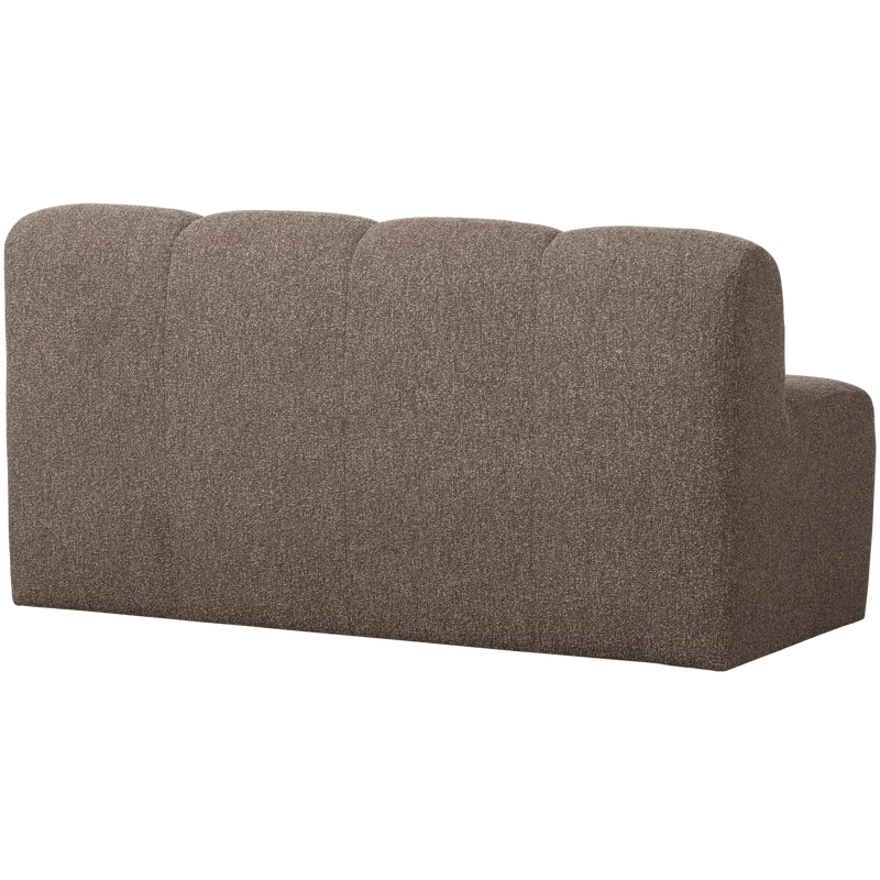 Mojo essbank 164 cm mit rückenlehne bouclé braun melange