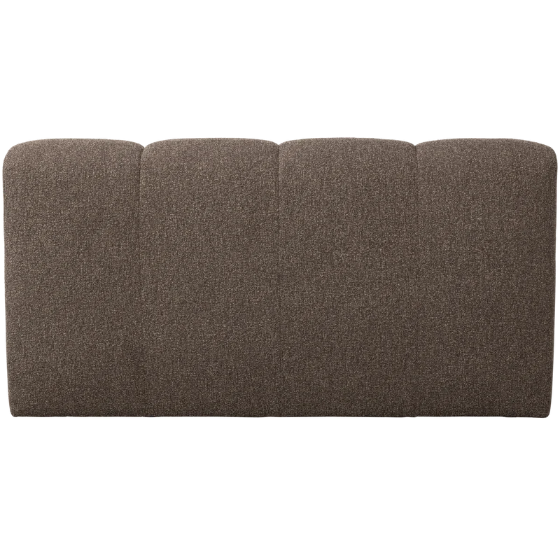 Mojo essbank 164 cm mit rückenlehne bouclé braun melange