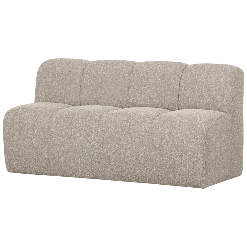 Mojo essbank 164 cm mit rückenlehne bouclé beige melange